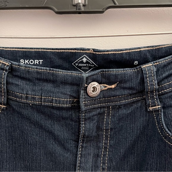 Dark Blue Jean Skort - Picture 2 of 6